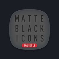 Matte Black SQUIRCLE Icons Apk Mod