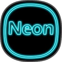 Neon icon pack ligth Blue theme  top to 2019 Apk Mod