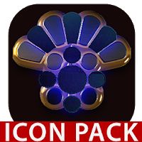 OCEAN icon pack blue black gold Apk Mod