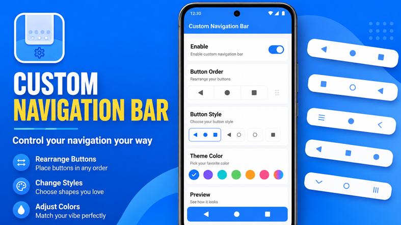 Custom Navigation Bar features