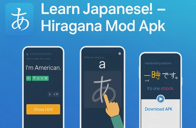Learn Japanese language with Hiragana app