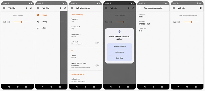 WO Mic Pro In-app screenshot