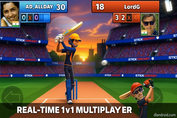 Stick Cricket Live screenshot gameplay