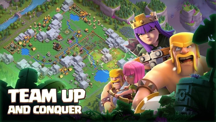 Epic Clan War battle scene in Clash of Clans Mod Apk