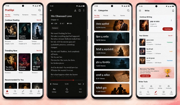 Pratilipi interface