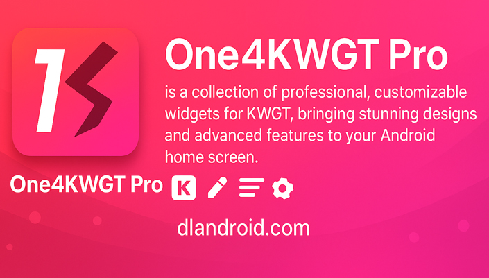 One4KWGT Pro customizable KWGT widgets banner