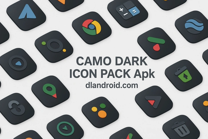 Camo Dark Icon Pack apk