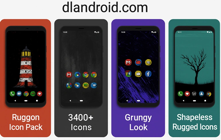 Ruggon Icon Pack Features and screenshot