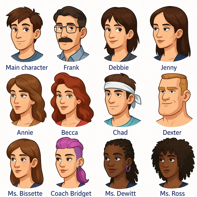 Summertime Saga Characters List