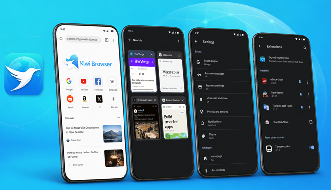 Kiwi Browser screenshots