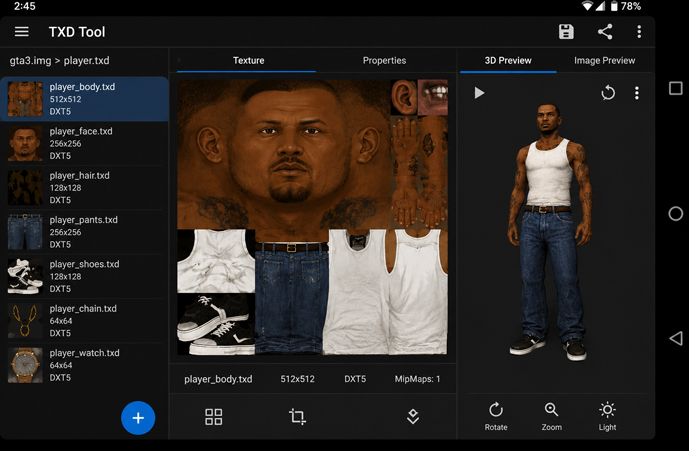 TXD Tool texture editing gta