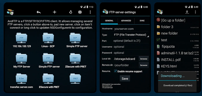 AndFTP Pro Screenshot