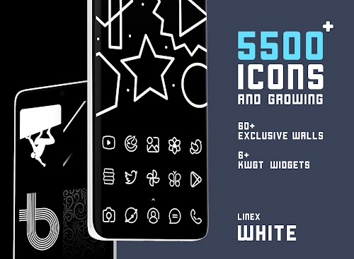LineX White Icon Pack Apk Cover Photo